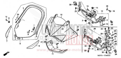 UPPER COWL XL1000VA6 de 2006